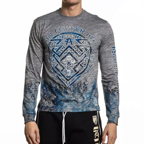 AMERICAN FIGHTER HENDERSON Men's T-Shirt L/S Biker - Picture 6 of 6